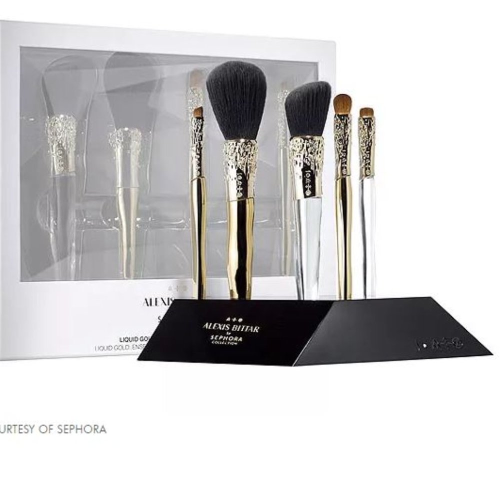BNIB Alexis Bittar x Sephora Beauty Brush Set and Stand